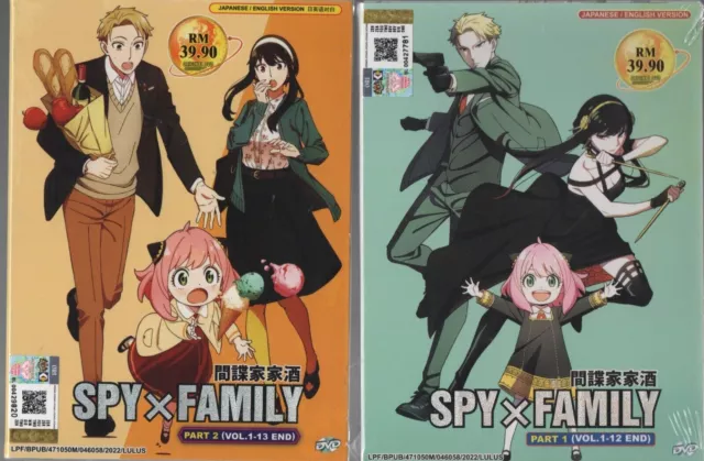 *DVD* ANIME SPY x FAMILY PART 2 VOL.1-13 END ENGLISH DUBBED REGION ALL