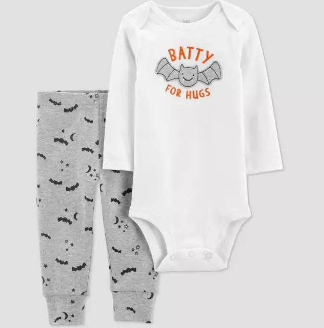 Just One You Carters 2-Pc Infant Outfit  BATTY FOR HUGS Long Sleeve & Pants Set