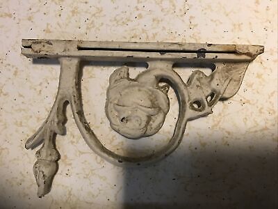 Antique Cast Iron Brackets W/ Rose Motif 2