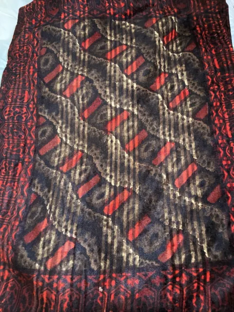 Antique Vtg CHASE Wool Mohair Horsehair Buggy Carriage Lap Robe Sleigh Blanket