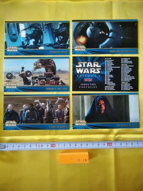 Star Wars Épisode 1 Série 2 Carte à collectionner Widevision Topps 6 Carte...