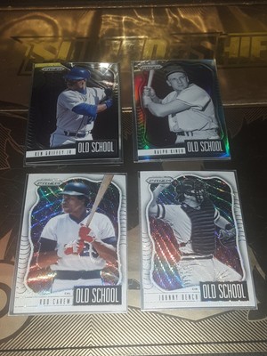 Set (x4) 2021 Panini Prizm OLD SCHOOL ,  Bench, Crew, Griffey JR, Kiner