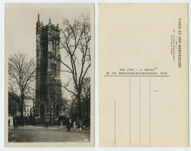 65874 - Paris - La Tour Saint-Jacques - real photo - old postcard