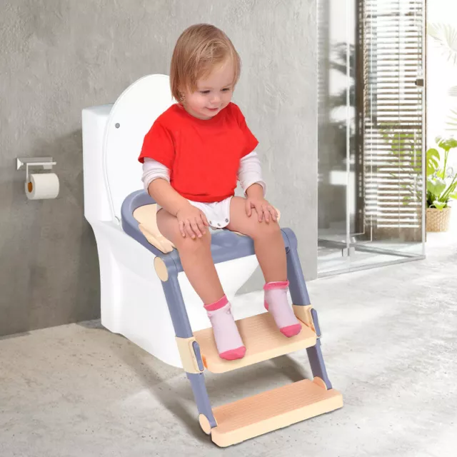 Toilettentrainer Kissengriff mit Treppe Toilettensitz WC Sitz Kinder Potty Baby