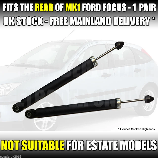 FORD FOCUS MK1 Rear Shock Absorbers x 2 19982004 Pair Shockers Dampers