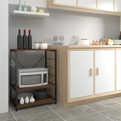 resistente e protettivo. per forno a microonde con 1 cassetto da cucina Scaffale multifunzione a 2 ripiani da cucina con supporto per bottiglie di condimenti WXQIANG in legno 