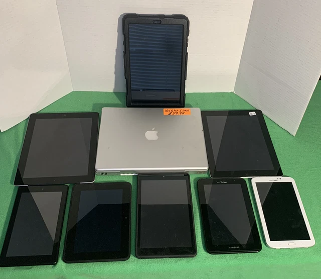 Lot Of  9  Tablets””Sold For Parts Or Repair””Apple Samsung, Kindle And More