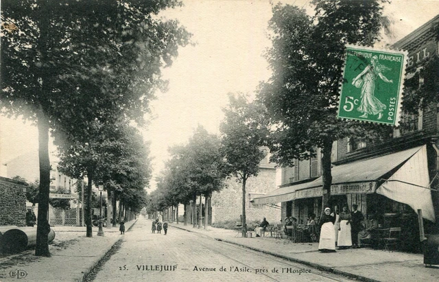 Carte VILLEJUIF Avenue de l'Asile près de l'Hospice
