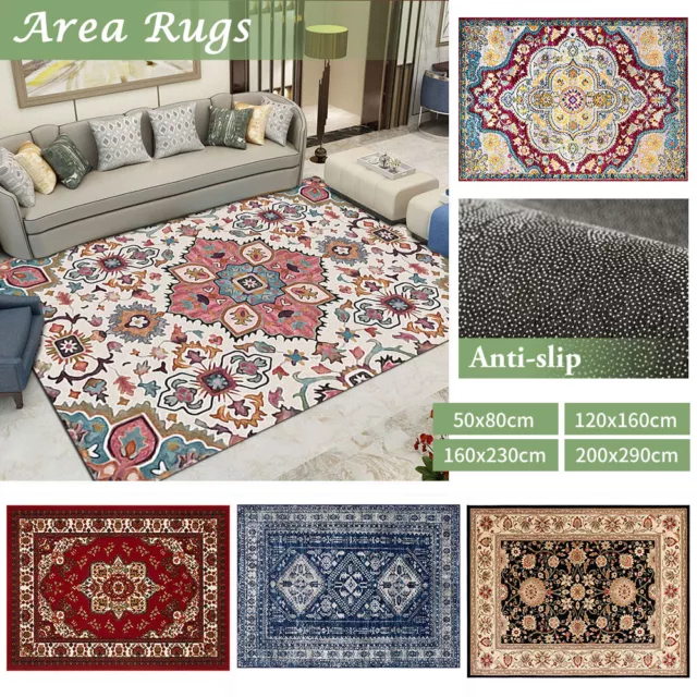 Easy Clean  Floor Mat Rugs Soft Shaggy Rug Large Area Carpet Bedroom Living Room