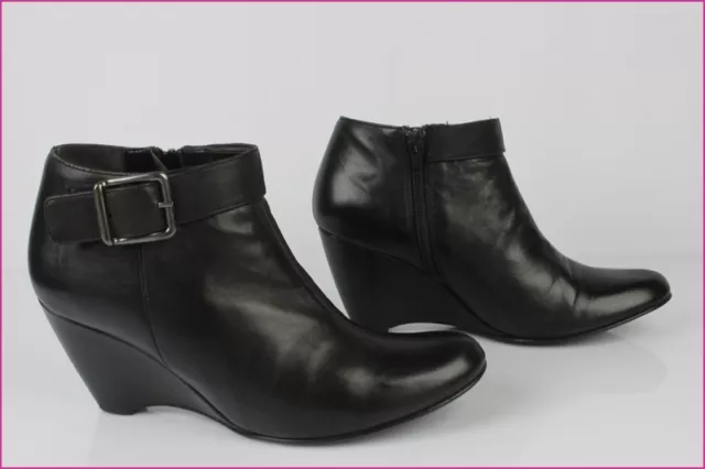 Bottines Boots Talons Compensés GRIGIARANCIO Italy Cuir Noir T 40 TBE