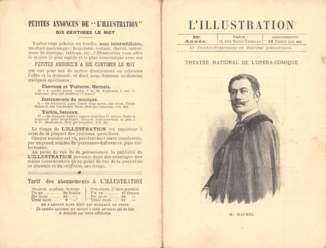 STAR Théâtre National Opéra Comique Monsieur MAUREL photo 1897