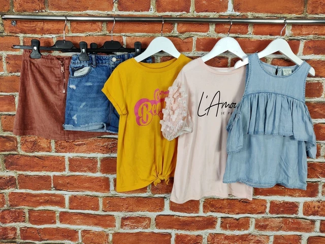 GIRLS BUNDLE AGE 7-8 YEARS GAP ZARA etc SKIRT TOP T-SHIRT SUMMER DENIM SET 128CM