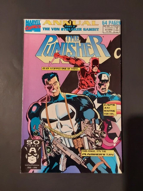 MARVEL COMICS The PUNISHER ANNUAL #4 (1991) VF+ Von Strucker Gambit Part 2