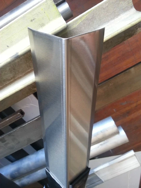 20ga Stainless Steel Corner Guard Angle 2 1/2" x 2 1/2 x 48" -hug edge-