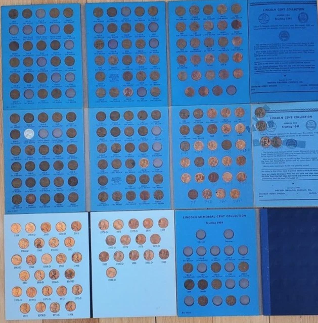 LINCOLN HEAD SET COLLECTION. PARTIAL. 200 coins