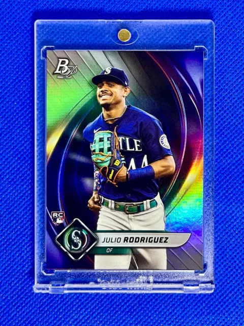 Julio Rodriguez Rc Refractor 2022 Bowman #44 Mariners Rookie Of The Year Mint!