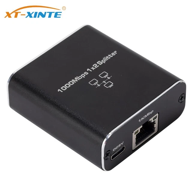 ETHERNET SPLITTER NETWORK Cable RJ45 Splitter Connector Adapter 1 to 2 ...