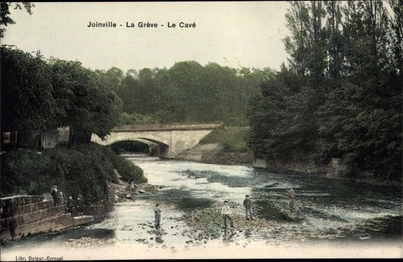Ak Joinville Haute Marne, la Grève, le Cavé, Pont - 2778975