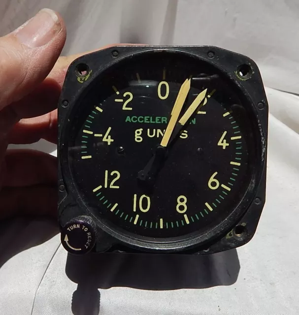 WW 2 USN Grumman F6F Hellcat Fighter Pilot's G Meter Gauge Indicator Instrument