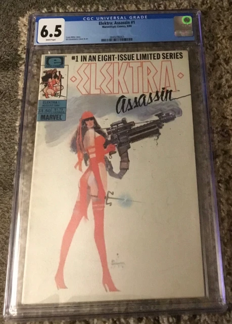 Elektra Assassin #1 Marvel/Epic comics White Pages 6.5 CGC graded