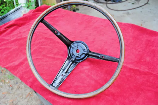 70 71 72 73 Mustang Torino Rim Blow Steering Wheel Black Original Ford Good Cond