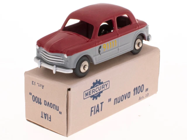 Mercury 1/43 – Fiat Nuova 1100 Rouge N°13 – Sans Boîte – Bon état