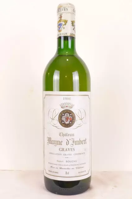 graves château mayne d'imbert blanc 1986 - bordeaux