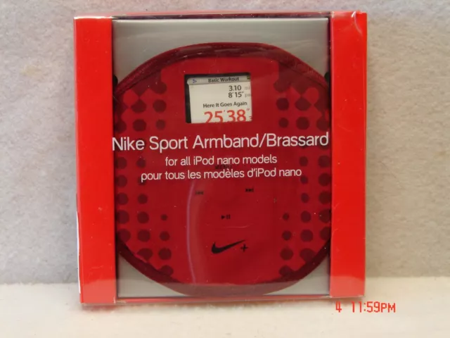 Nike Sport Armband iPod Nano Models - Red - Accessible Controls, For Apple