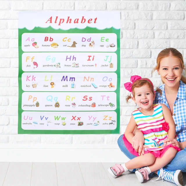 ALPHABET CHART STICKERS English Alphabet Poster Preschool Chart £5.55 ...