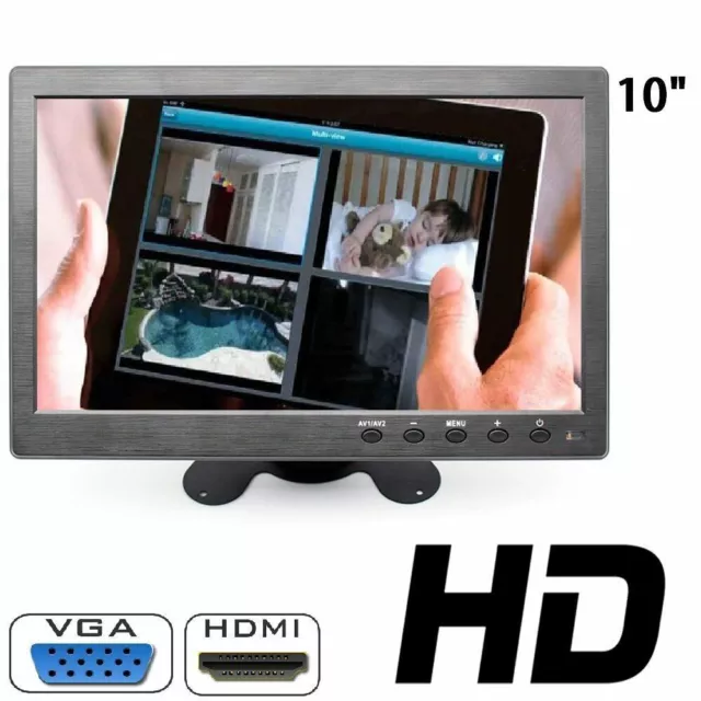 Monitor 10.1 Pollici Lcd Hdmi Per Videosorveglianza Vga Full Hd Bnc Per Auto