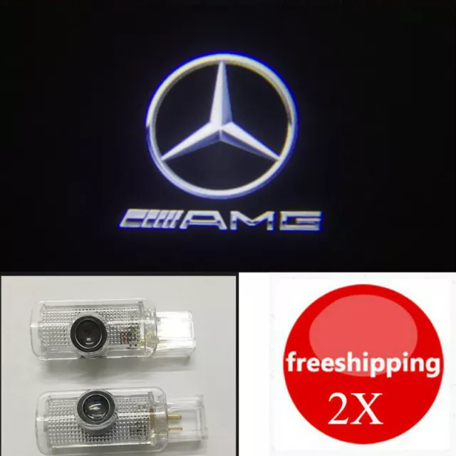 2 HD LED Ghost Shadow Projector Laser Door Light For Mercedes-Benz GL ML R Class