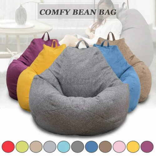 Large Bean Bag Couch Sofa Chair Cover Lazy Lounger Cover Adult Kids More Color