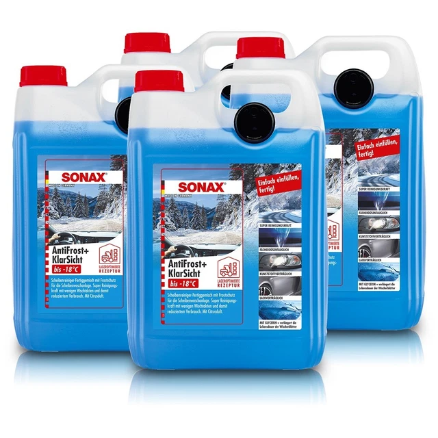 SONAX 4x5 LITRI ANTIGELO CHIAROVISIBILE -18°C PROFUMO AGRUMI LAVAGGIO DISCHI-POWER