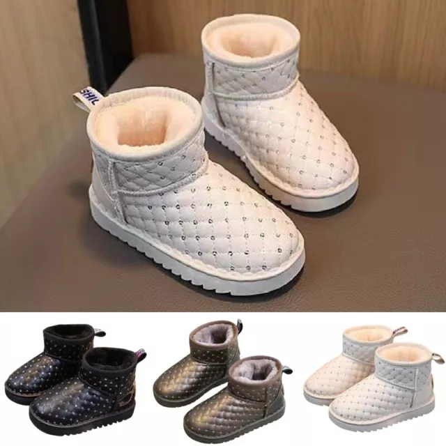 Toddler Girl Non-Slip Snow Boots Waterproof Winter Boot Casual Walking Slip On