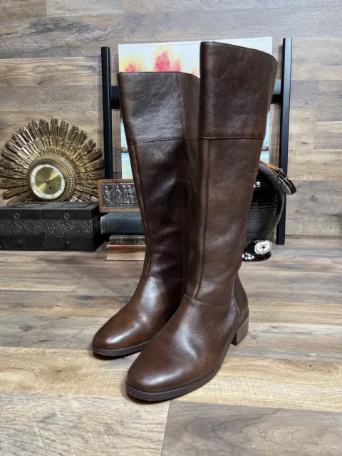 SOLE SOCIETY JUNO Brown Suede Leather Boots Tall Knee High Womens 9 26.00 PicClick