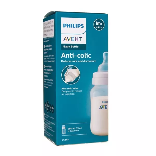 Philips AVENT Baby Milchflasche Anti Kolik Luft Gratis Langsam Flow Ventil 260ml