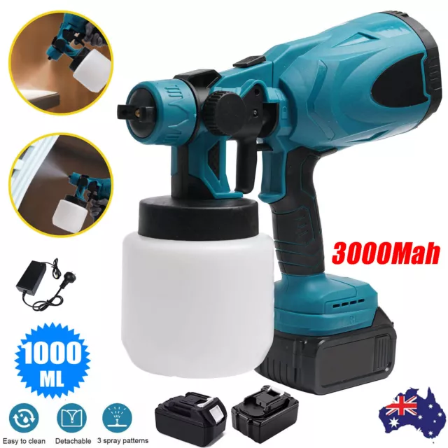 Portable Cordless Electric Spray Gun Airless Car Fence Wall Floor Paint Sprayers