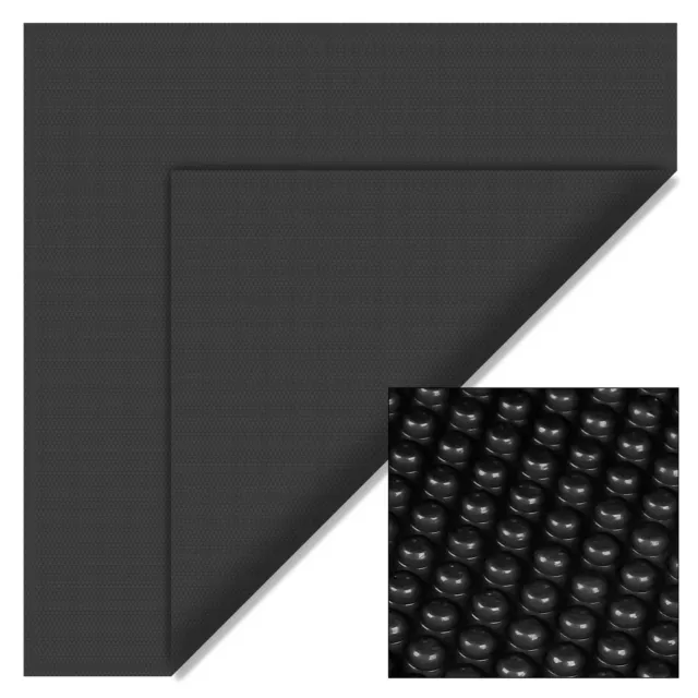 Bâche à bulles 4 x 6 m Noire Couverture de piscine solaire Chauffage 120µ