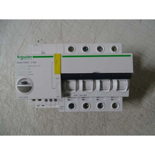 Disjoncteur Schneider Electric Acti9 IC60N 4P 25A Courbe C - Protection Magnéto-Thermique