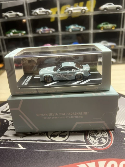 Nissan Silvia (S14) Adrenaline Rocket Bunny Boss 1/64 Inno Models In64-S14B-Ch1