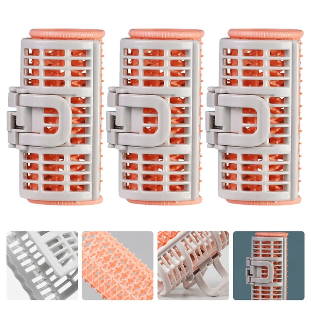 3 piezas Bang Peluquería Rizador Rizador Mujer Peinado Rollos Self Grip Rollos