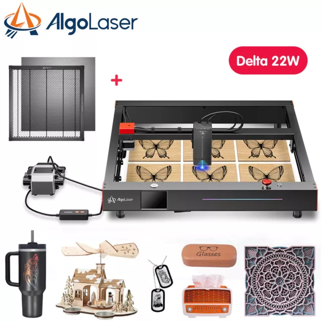 Algolaser Delta 22 W Lasergravierer mit 400x400mm Laser Wabenplatte Z6I0