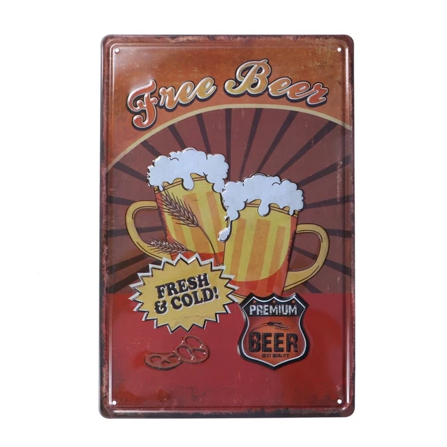 Targa d'epoca retrò Decorazione della parete per bar Cucina pub Casa Targa