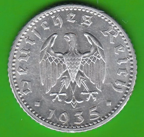 50 Reichspfennig 1935 E Aluminium gutes vz hübsch nswleipzig