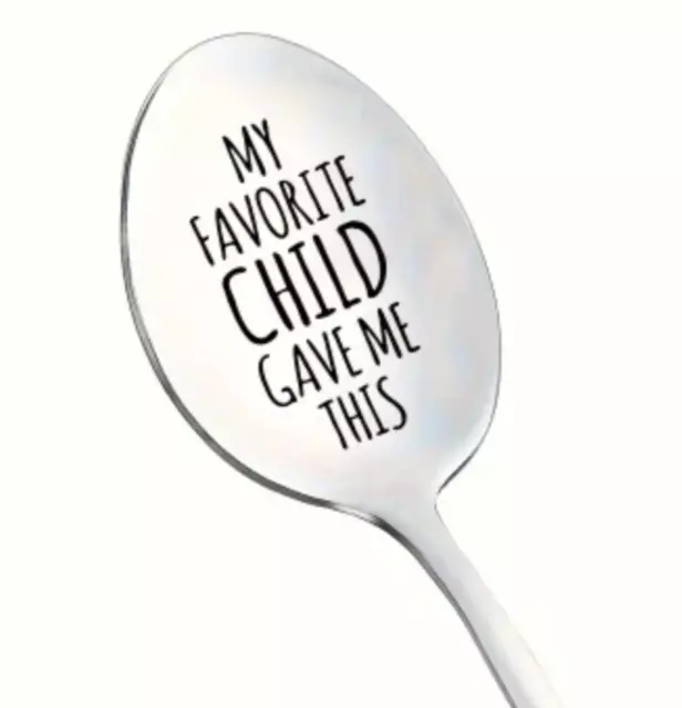 1pc My Favorite Child Teaspoon - Novelty Fun Mum Dad Parents Gift Present