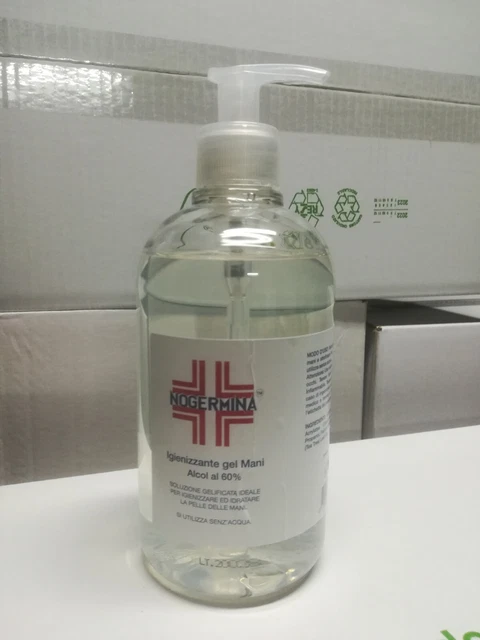 NOGERMINA GEL IGIENIZZANTE MANI (Alcool 60%) erogatore 500ml. x 3 flaconi