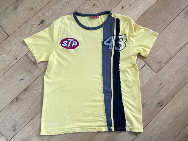 Puma Richard Petty T-Shirt Men’s Medium Yellow NASCAR Dodge STP Racing Classic