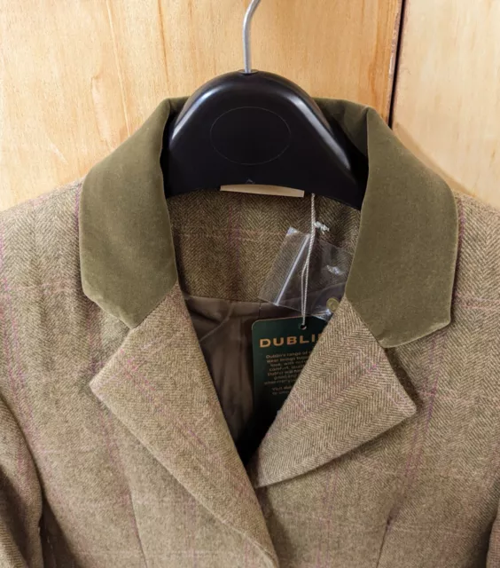 "Dublin Wolverton Maids Tweed Show Jacket Showing Hacking Olive 26" 28" 30" 32" 3