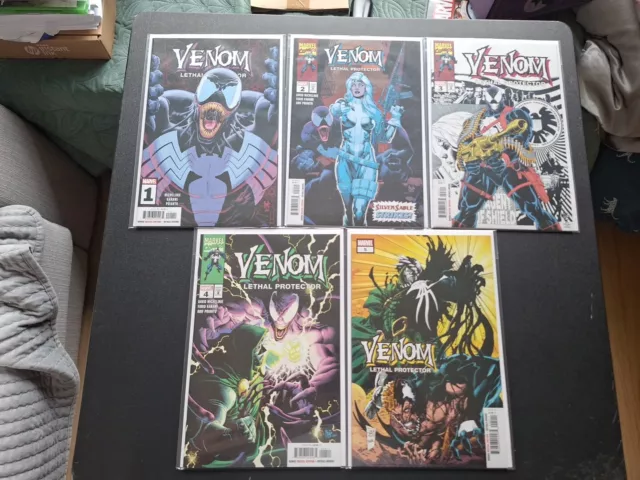 VENOM LETHAL PROTECTOR II - 1 2 3 4 5 Marvel 5 Comic Lot 2023