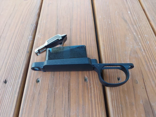 Remington 700 BDL 308 Short Action hinged floorplate trigger guard bottom metal